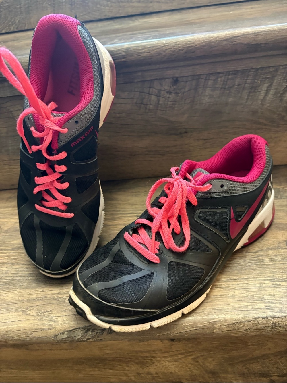 Nike Women’s Black and Hot Pink Athletic Running Shoes